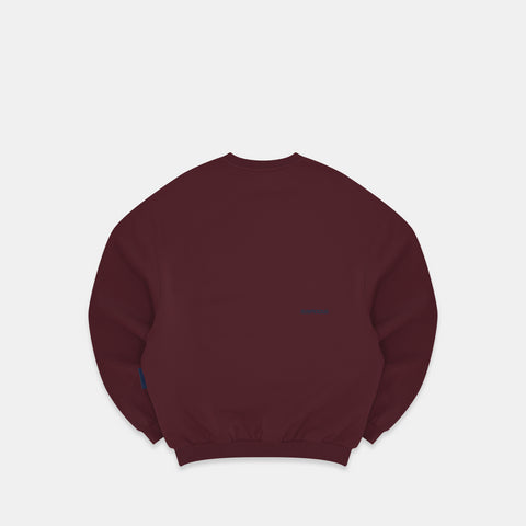 The Essentials Crewneck - Burgundy