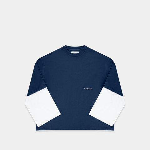 The Essentials Layered Longsleeve - Navy