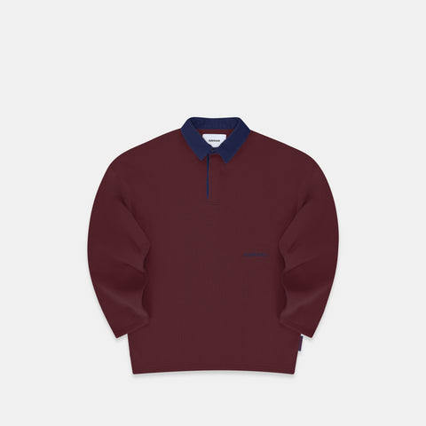 The Essentials Rugby Polo - Burgundy