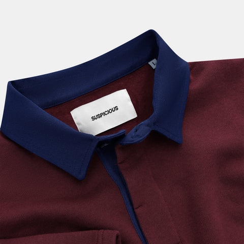 The Essentials Rugby Polo - Burgundy