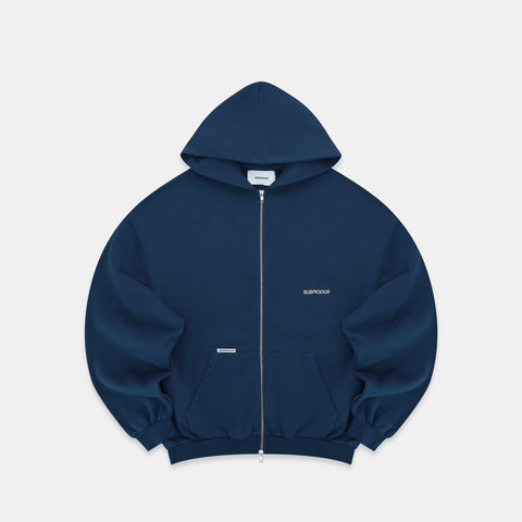The Essentials Zip-Up Hoodie - Navy
