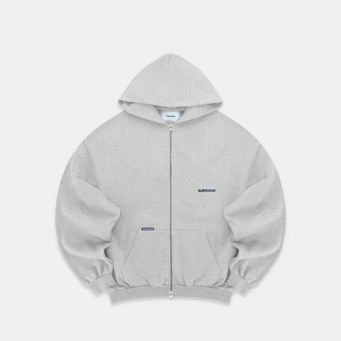 The Essentials Zip-Up Hoodie - Neutral Heather