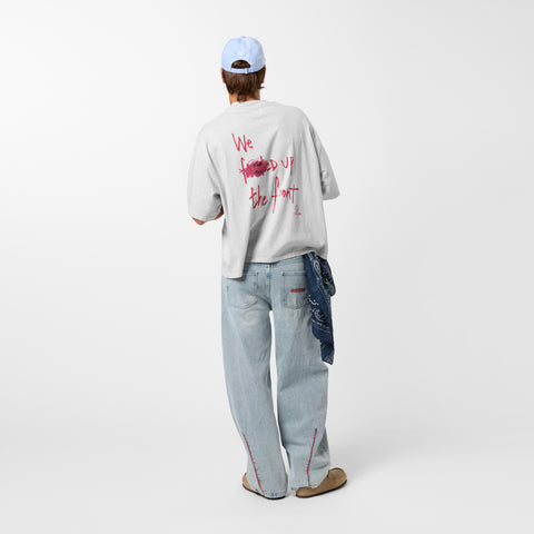 Bestsellers Variants / F'd Up Tee - Ash & Ruby Red