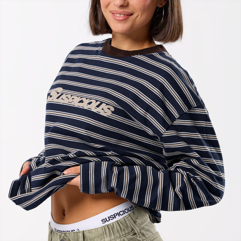 Winter3 / Flow Striped Longsleeve - Blue & Brown