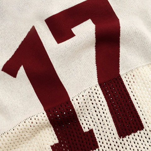 Football / Knitted Football Jersey - Natural Burgundy