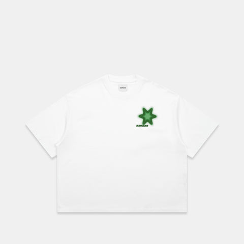 GTD2 / Front Green Aura Star Tee - White