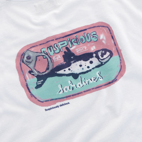 The Sardines Tee - White