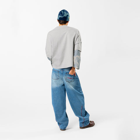 Camo / Glacier Camo Layered Longsleeve - Neutral Heather