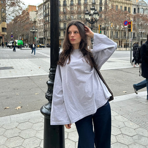 The Essentials Longsleeve - Neutral Heather