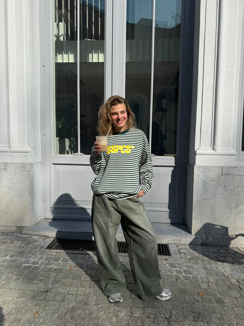 The SSPCS Striped Longsleeve - Green Yellow