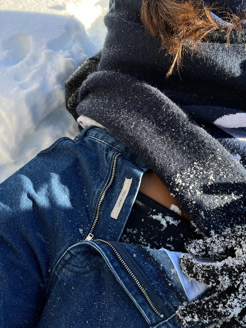 Wide Leg Denim - Dark Blue