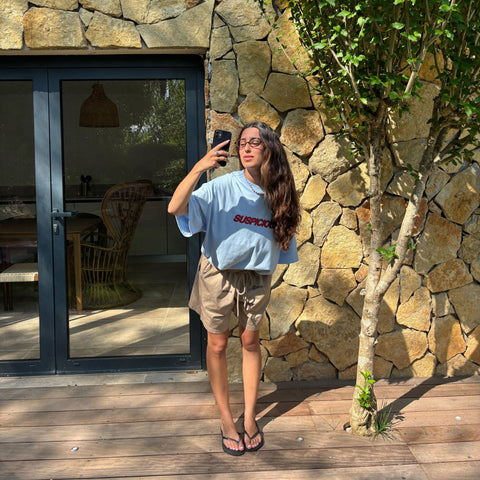 Summer / Slanted Tee - Celestial Blue