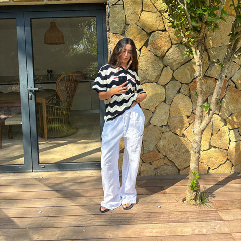 Summer / Wavy Double Icon Polo - Nightfall