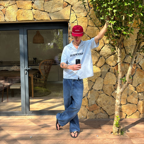 Summer / Slanted Shortsleeve Shirt - Celestial Blue