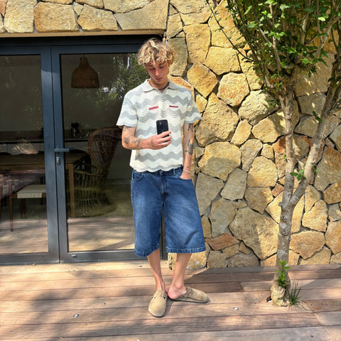 Summer / Wavy Double Icon Polo - Dune