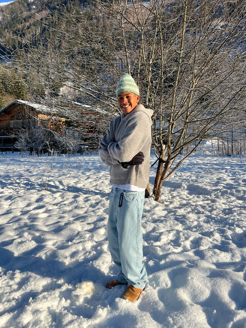 Wide Leg Denim - Bleached