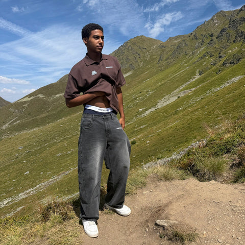 Fall / Offset Cotton Polo - Brown