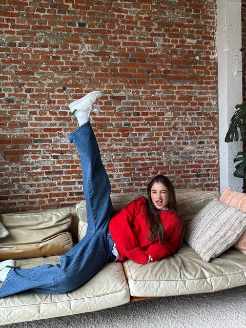 Polkaline / Suspicious Double Knee Jeans - Blue