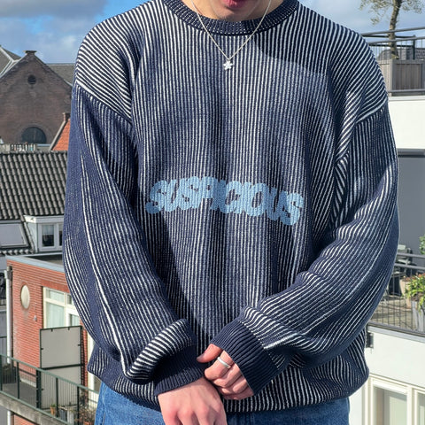 Pre Spring Drop / Slanted Vintage Knit - Nightfall