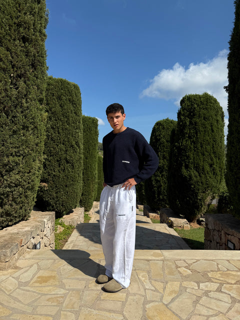 C&L / Essentials Linen Pants - White