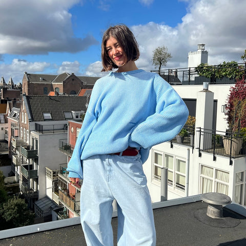 Pre Spring Drop / Vintage Knit - Celestial Blue