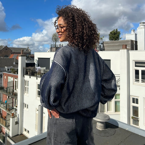 Pre Spring Drop / Slanted Vintage Knit - Nightfall