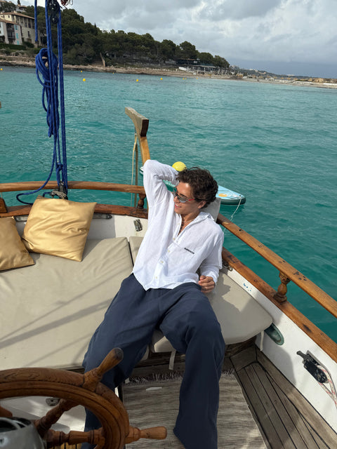 C&L / Essentials Linen Longsleeve Shirt - White