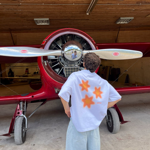 GTD2 / TriStar Orange Tee - White
