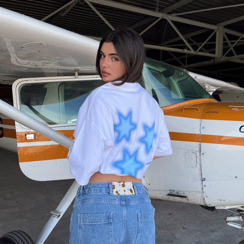 GTD2 / TriStar Blue Tee - White