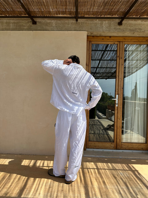 C&L / Essentials Linen Longsleeve Shirt - White