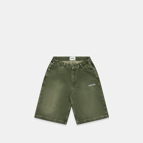 Basics / Jeans Shorts - Washed Matcha