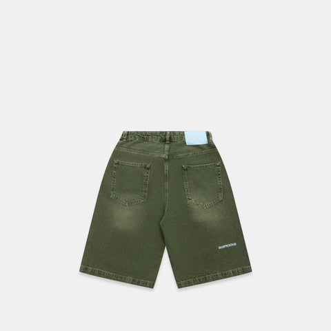 Basics / Jeans Shorts - Washed Matcha