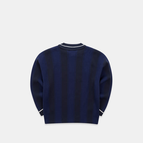 Winter4 / Kasteel Longsleeve Knitted Polo - Nightfall
