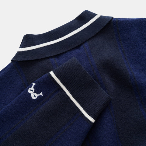 Winter4 / Kasteel Longsleeve Knitted Polo - Nightfall