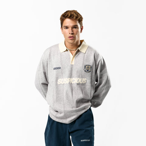 Football / Knitted Football Polo - Neutral Heather