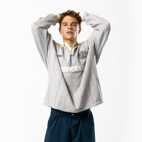 Football / Knitted Football Polo - Neutral Heather