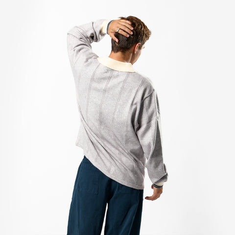 Football / Knitted Football Polo - Neutral Heather