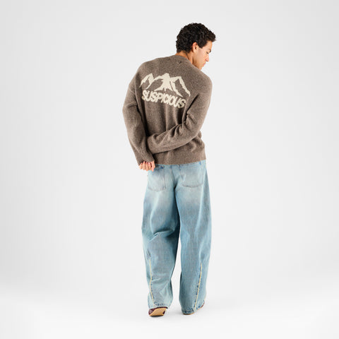 Winter 1 / Landscape Knitted Sweat - Stone