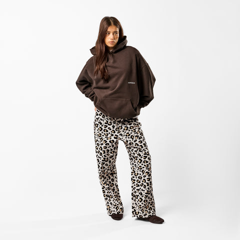 Leopard / Leopard Base Hoodie - Espresso