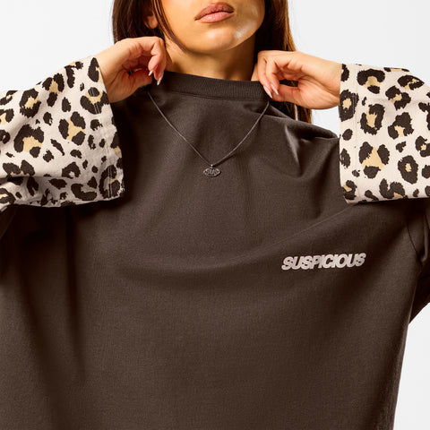 Leopard / Leopard Layered Longsleeve - Espresso