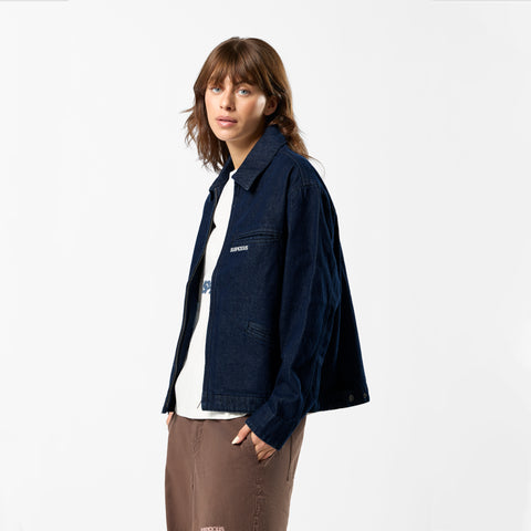 Lola Denim Zip-Up Jacket - Indigo