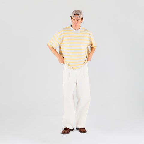 Summer Breeze / Mirror Striped Tee - Heather & Yellow