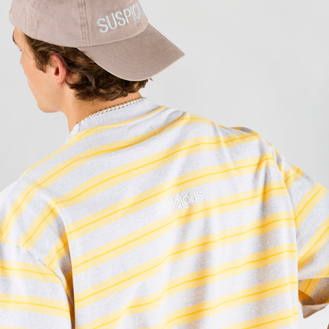 Summer Breeze / Mirror Striped Tee - Heather & Yellow