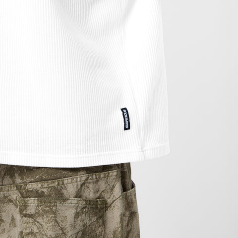 +351 Cotton / New Essentials Waffle Longsleeve - White
