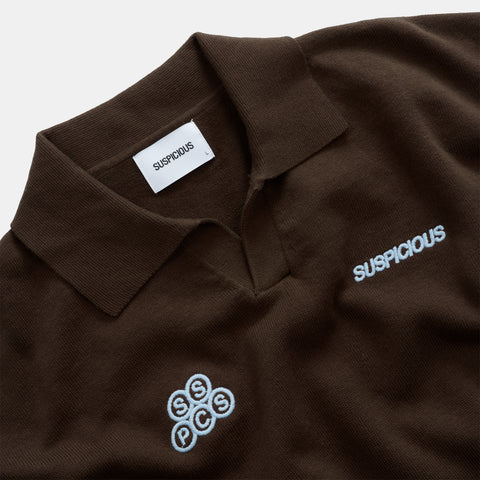 Fall / Offset Cotton Polo - Brown