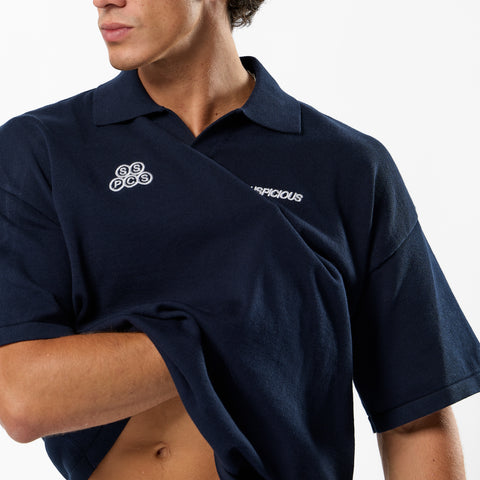 Fall / Offset Cotton Polo - Nightfall