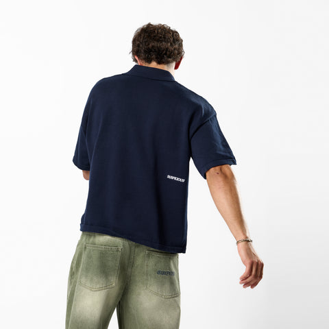 Fall / Offset Cotton Polo - Nightfall