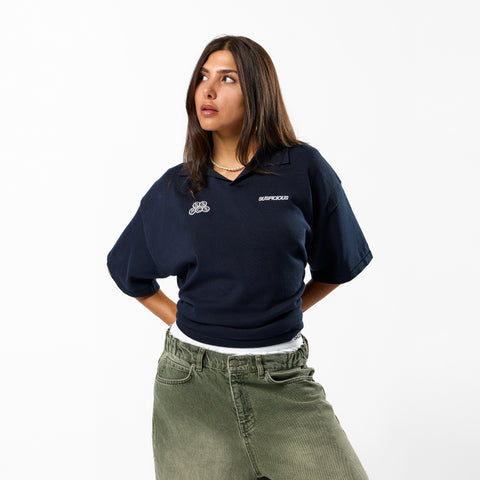 Fall / Offset Cotton Polo - Nightfall