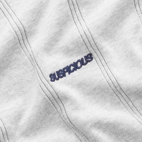 Fall / Offset Longsleeve Cotton Polo - Neutral Heather