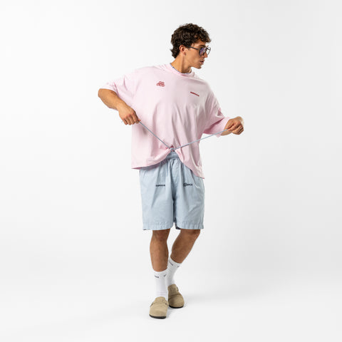 Summer / Offset Tee - Baby Pink